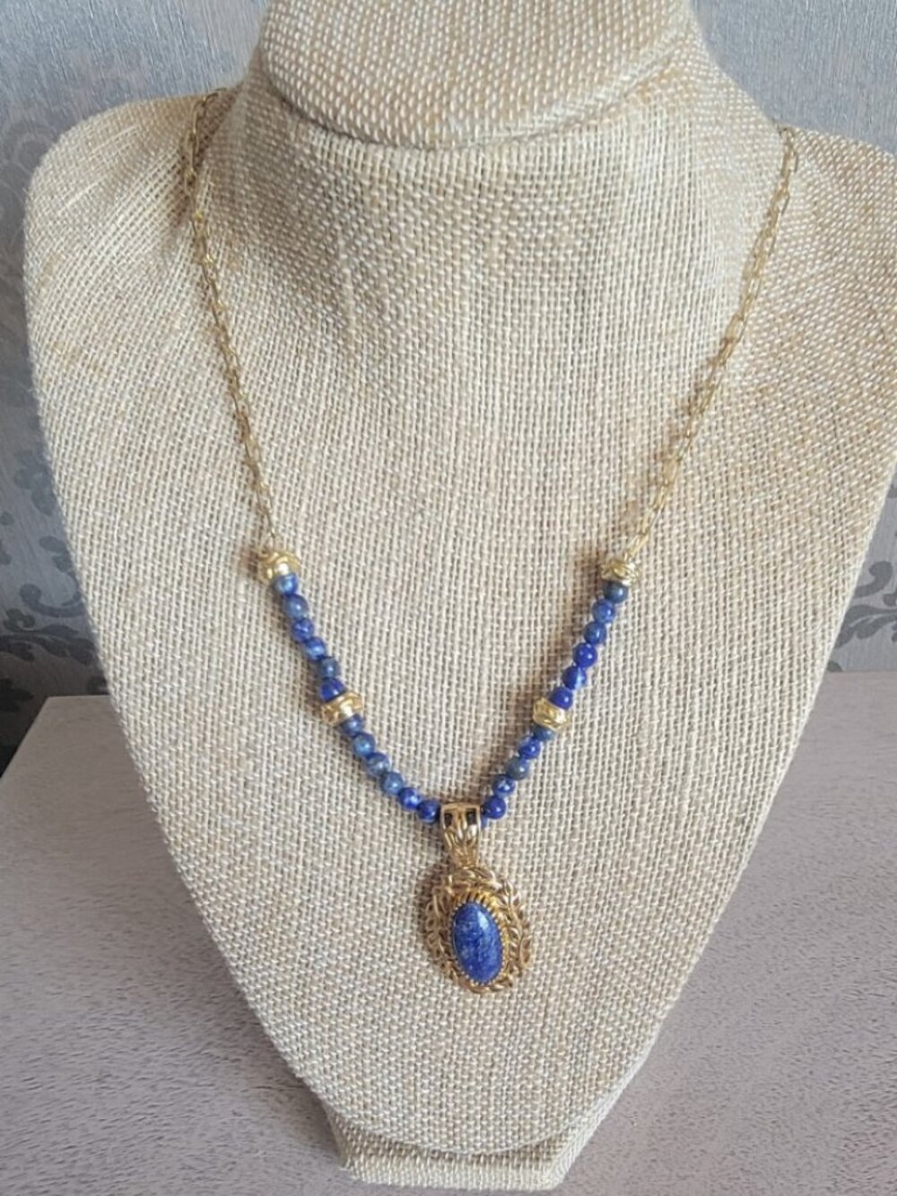 Lapis Lazuli Tropical Forest Necklace